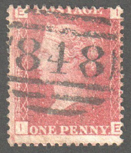 Great Britain Scott 33 Used Plate 95 - IE - Click Image to Close